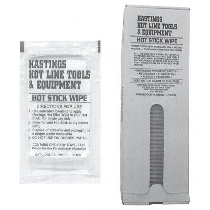 Hastings 10-188 Hot Stick Wipes Pack of 50