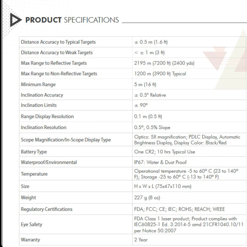 Laser Tech TruPulse L2 Laser Rangefinder
